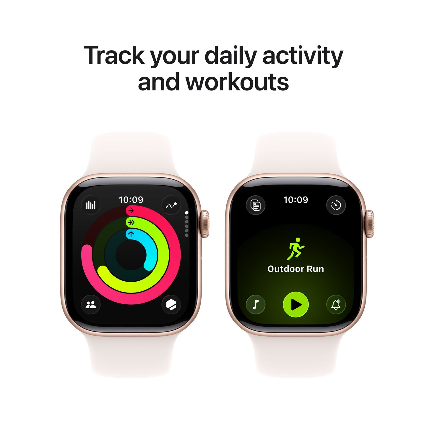 Apple Watch Series 11 GPS 42mm Rose Gold Aluminium Case with Light Blush Sport Band - M/L