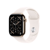 Apple Watch Series 11 GPS + Cellular 42mm Gold Titanium Case with Light Blush Sport Band - M/L