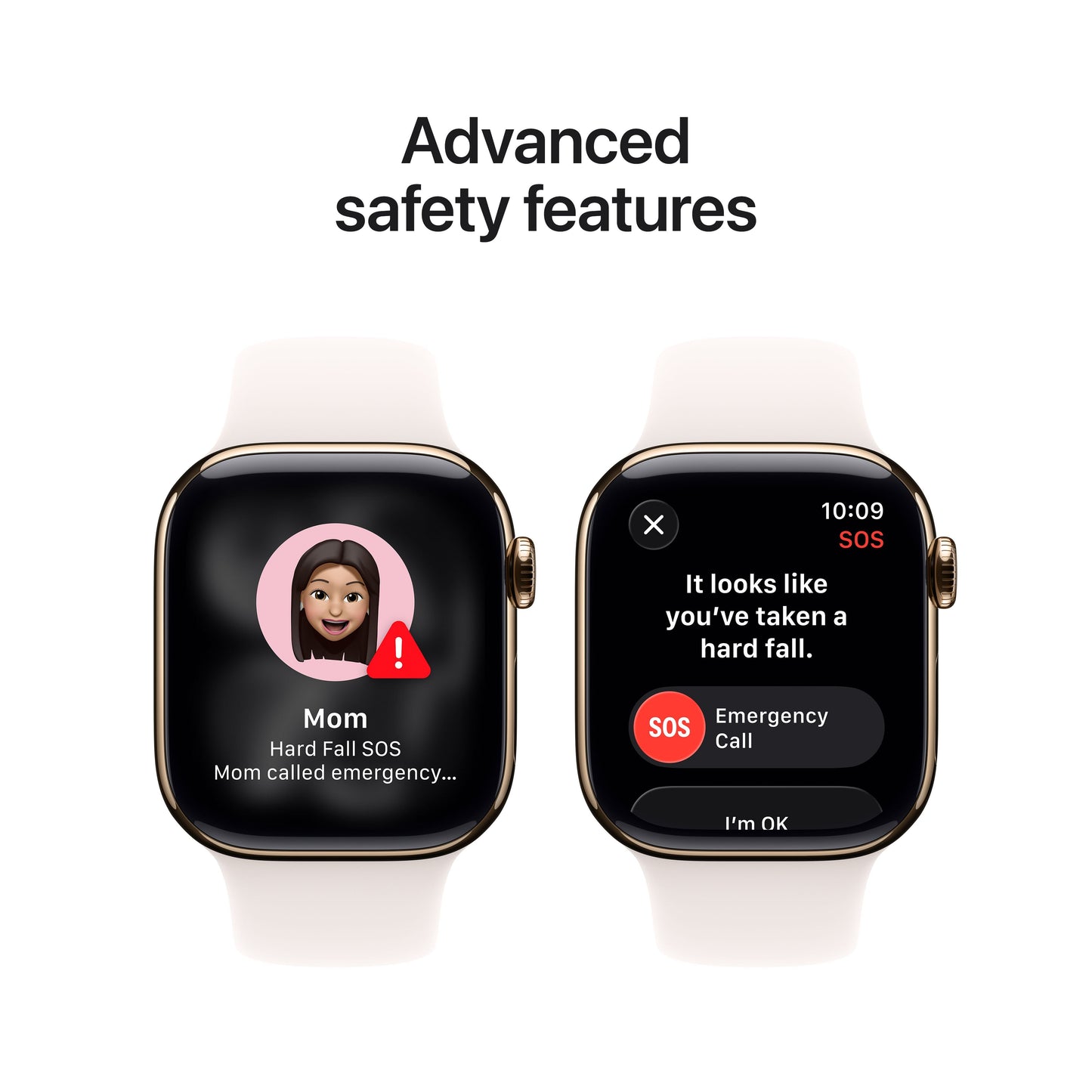 Apple Watch Series 11 GPS + Cellular 42mm Gold Titanium Case with Light Blush Sport Band - M/L