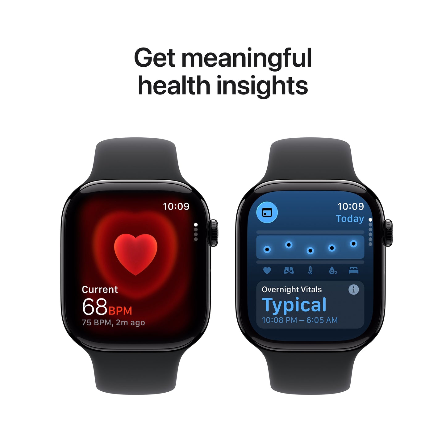 Apple Watch Series 11 GPS 46mm Jet Black Aluminium Case with Black Sport Band - M/L