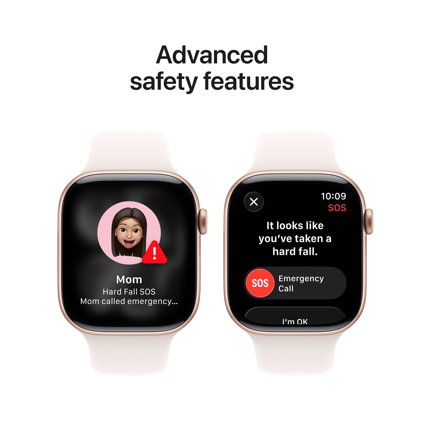 Apple Watch Series 11 GPS + Cellular 46mm Rose Gold Aluminium Case with Light Blush Sport Band - M/L
