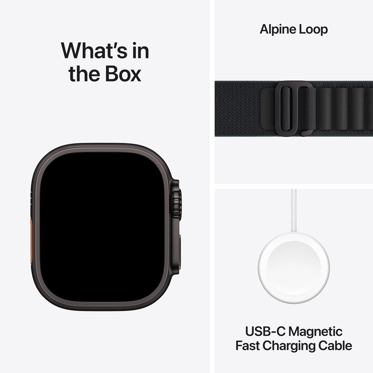 Apple Watch Ultra 3 GPS + Cellular 49mm Black Titanium Case with Black Alpine Loop - Medium