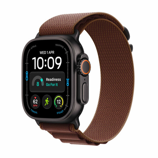 Apple Watch Ultra 4 GPS + Cellular 49mm Black Titanium Case with Burgundy Alpine Loop - L