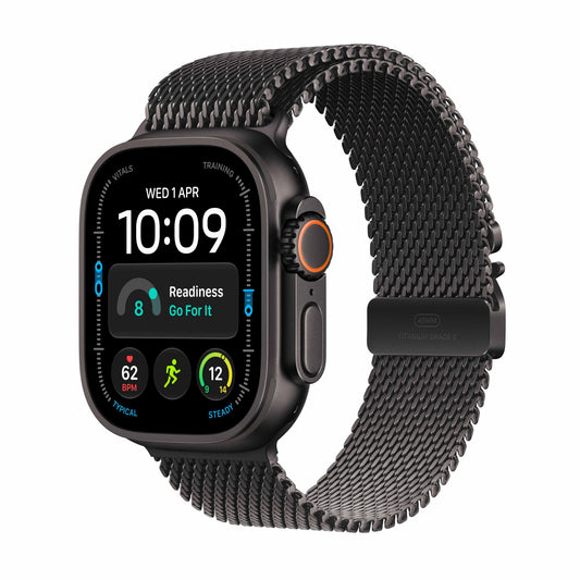 Apple Watch Ultra 4 GPS + Cellular 49mm Black Titanium Case with Black Titanium Milanese Loop - M