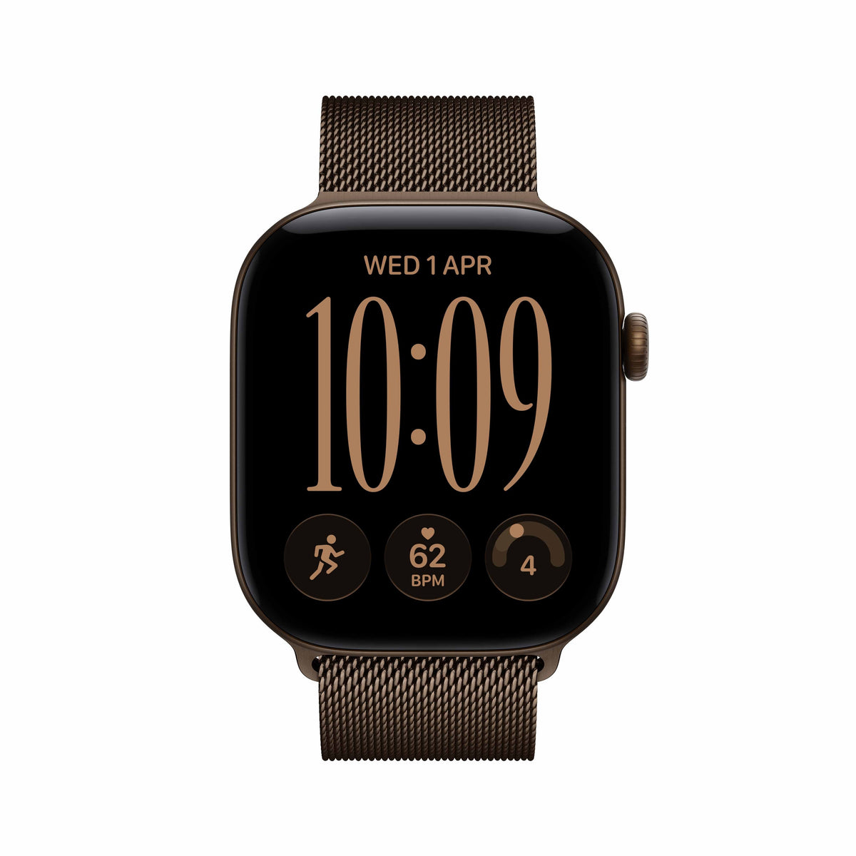 Apple Watch Series 12 GPS 46mm Dark Bronze Aluminium Case with Dark Bronze Milanese Loop - M/L