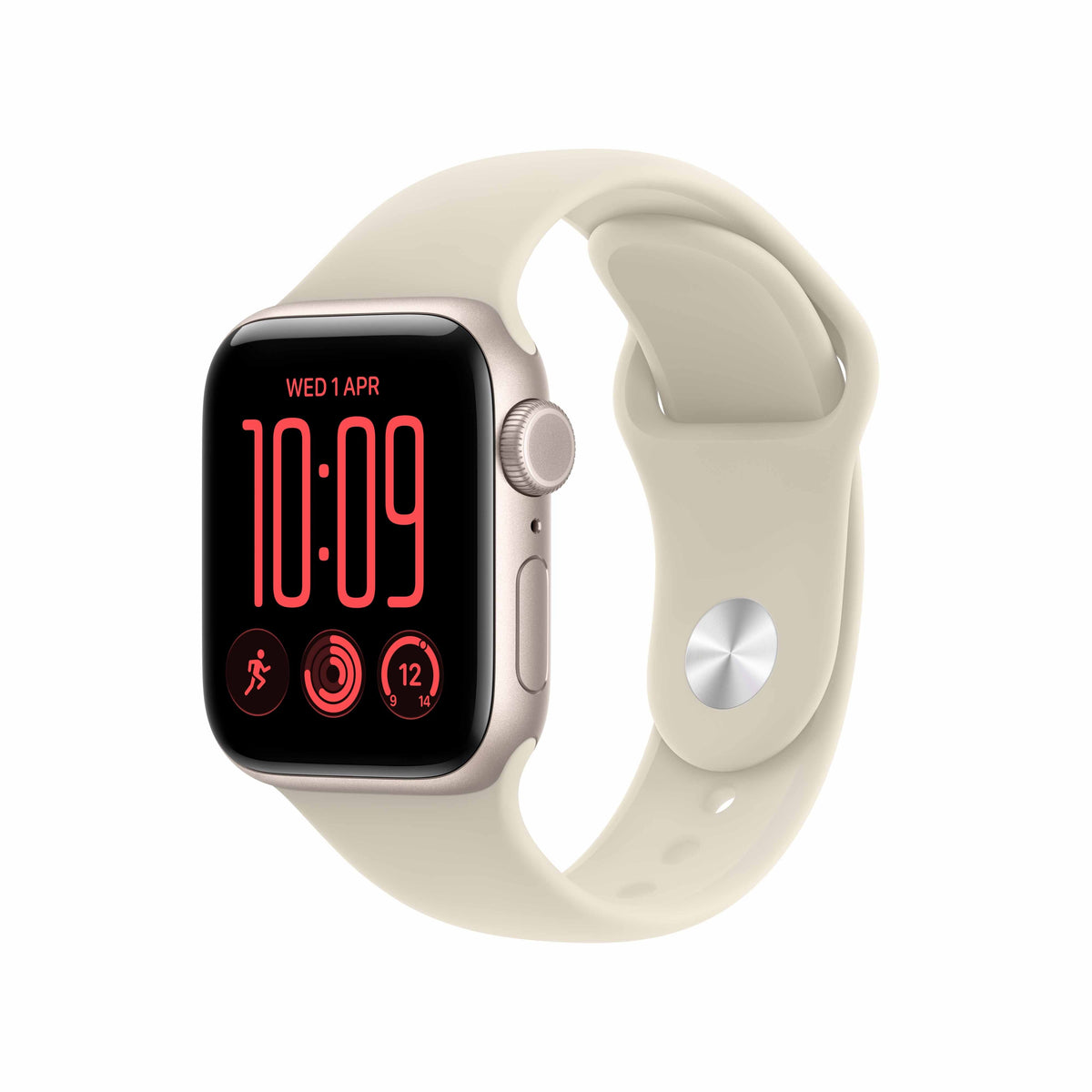 Apple Watch SE 3 GPS + Cellular 40mm Starlight Aluminium Case with Sand Sport Band - S/M