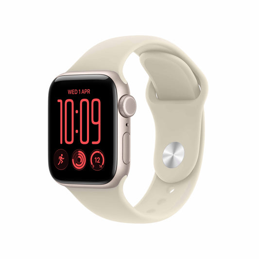 Apple Watch SE 3 GPS + Cellular 40mm Starlight Aluminium Case with Sand Sport Band - S/M