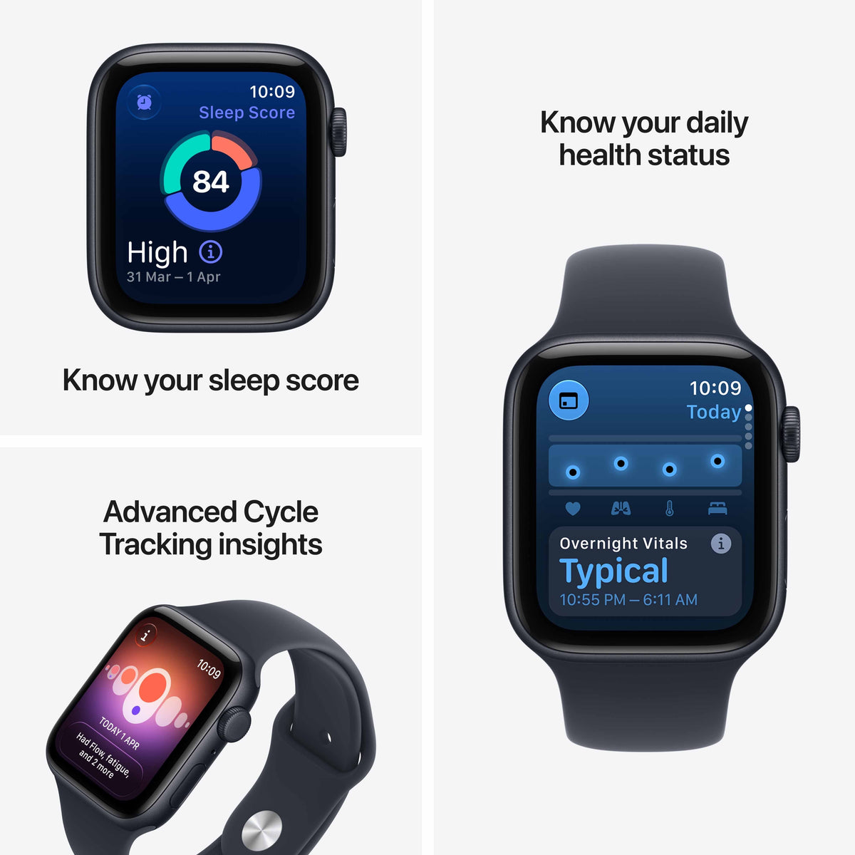 Apple Watch SE 3 GPS + Cellular 40mm Starlight Aluminium Case with Sand Sport Band - S/M