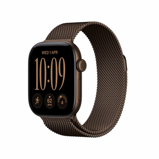 Apple Watch Series 12 GPS + Cellular 42mm Dark Bronze Aluminium Case with Dark Bronze Milanese Loop