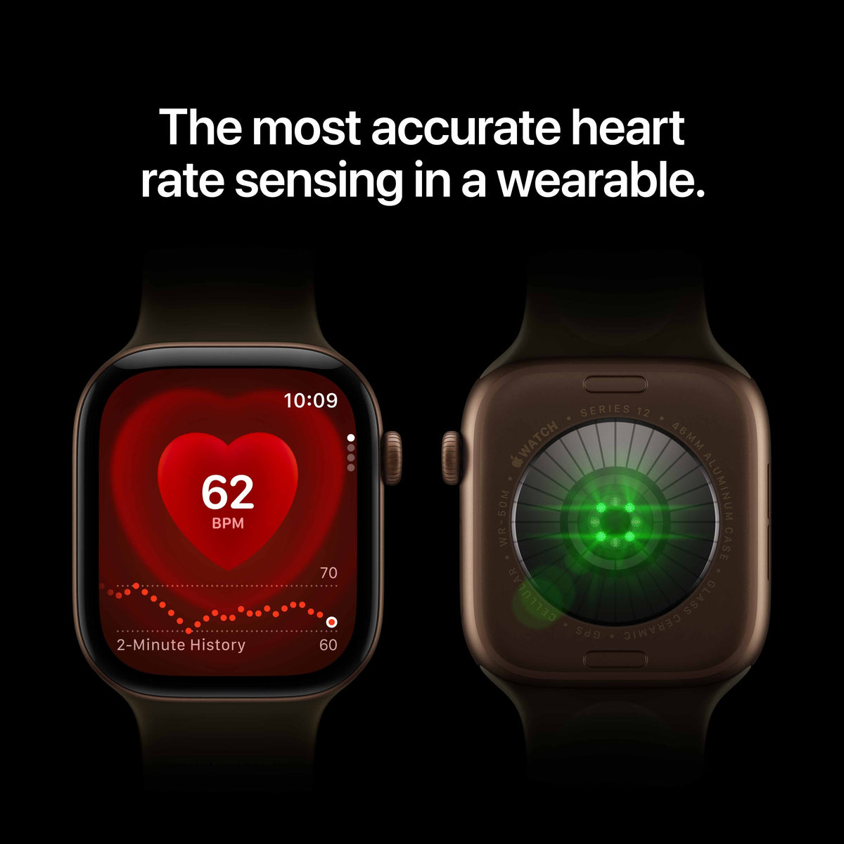 Apple Watch Series 12 GPS + Cellular 42mm Radiant Gold Titanium Case with Burgundy Sport Band - M/L