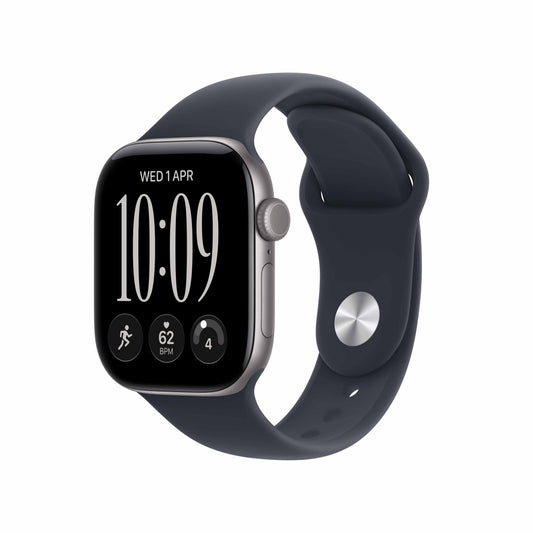 Apple Watch Series 12 GPS + Cellular 42mm Space Grey Aluminium Case with Navy Blue Sport Band - M/L
