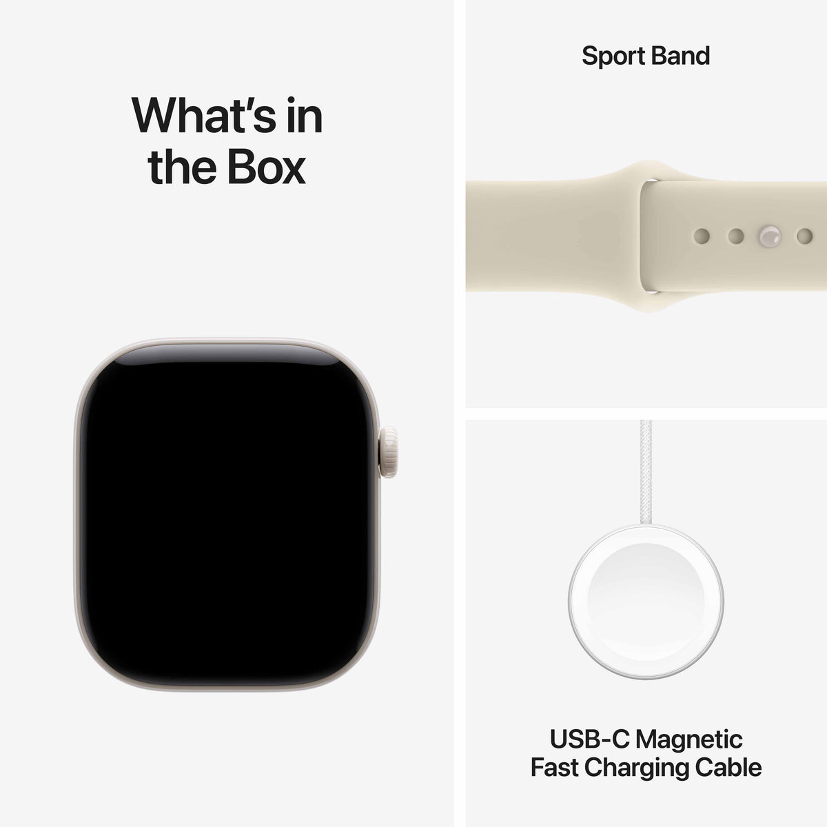Apple Watch Series 12 GPS + Cellular 46mm Pearl White Ceramic Case with Sand Sport Band - S/M