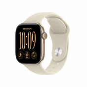 Apple Watch Series 12 GPS 42mm Light Gold Aluminium Case with Sand Sport Band - S/M