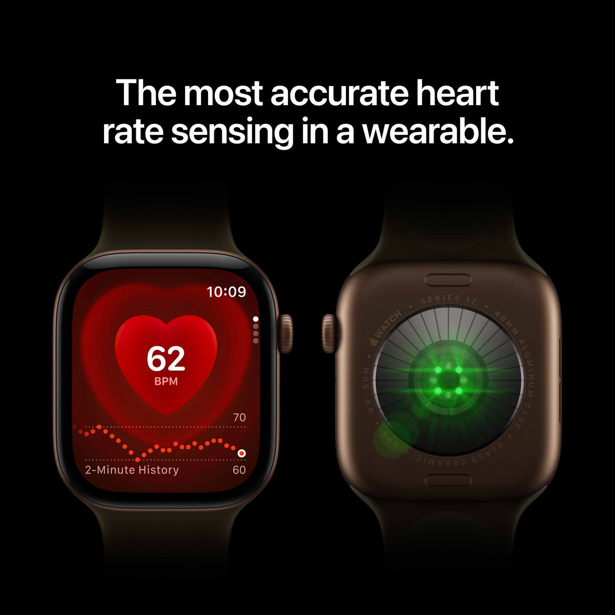 Apple Watch Series 12 GPS 42mm Light Gold Aluminium Case with Sand Sport Band - S/M