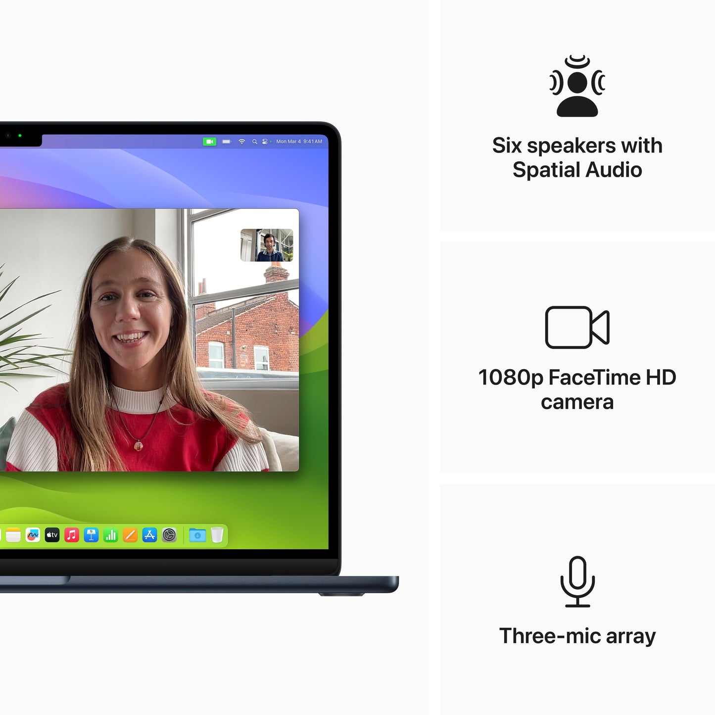 15-inch MacBook Air: Apple M3 chip with 8?core CPU and 10?core GPU, 256GB SSD - Midnight