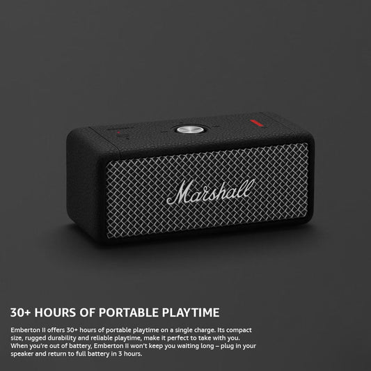 MARSHALL EMBERTON II portable BT speaker Black & Brass