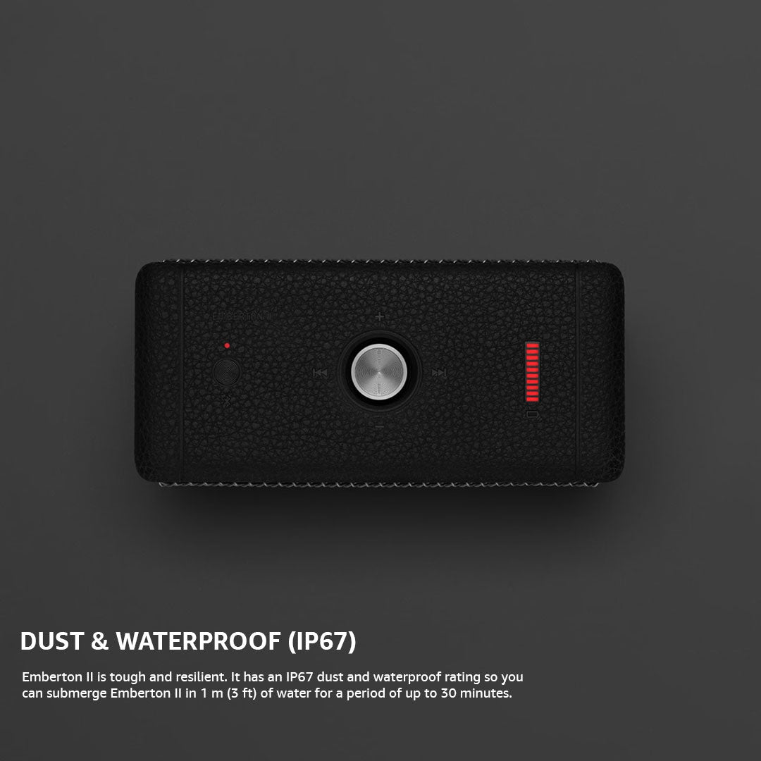 MARSHALL EMBERTON II portable BT speaker Black & Brass