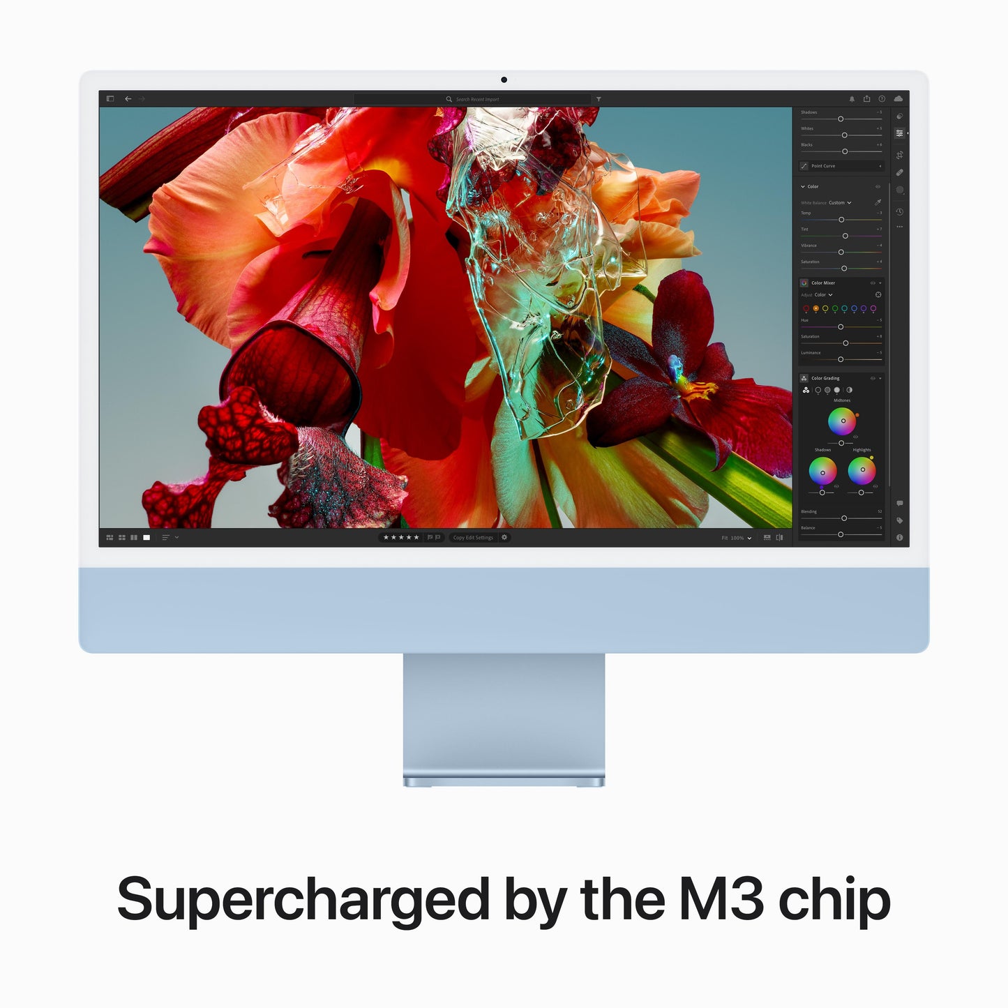 24-inch iMac with Retina 4.5K display: Apple M3 chip with 8?core CPU and 8?core GPU, 256GB SSD - Blue
