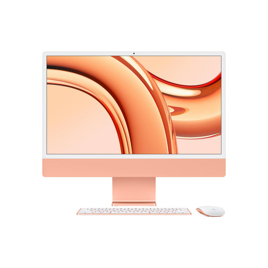 24-inch iMac with Retina 4.5K display: Apple M3 chip with 8?core CPU and 10?core GPU, 512GB SSD - Orange