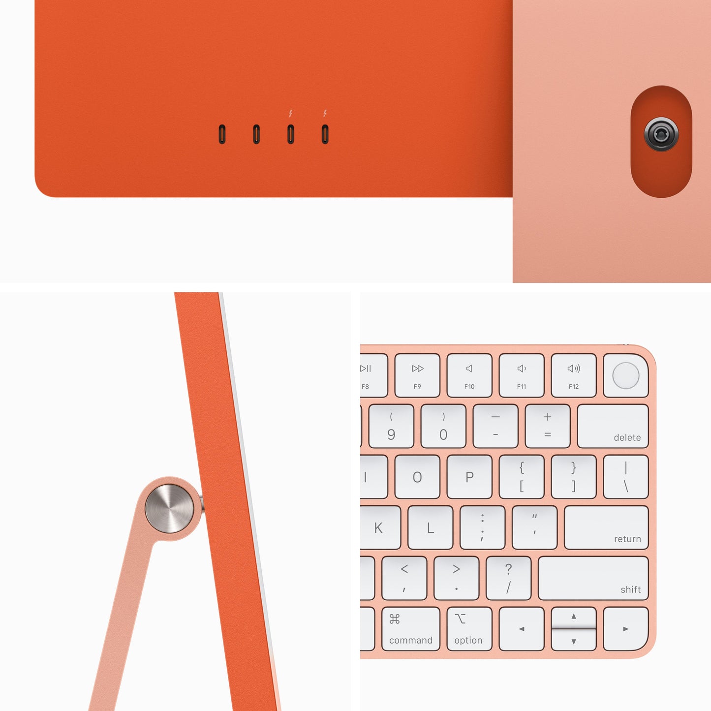 24-inch iMac with Retina 4.5K display: Apple M3 chip with 8?core CPU and 10?core GPU, 512GB SSD - Orange