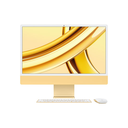 24-inch iMac with Retina 4.5K display: Apple M3 chip with 8?core CPU and 10?core GPU, 256GB SSD - Yellow