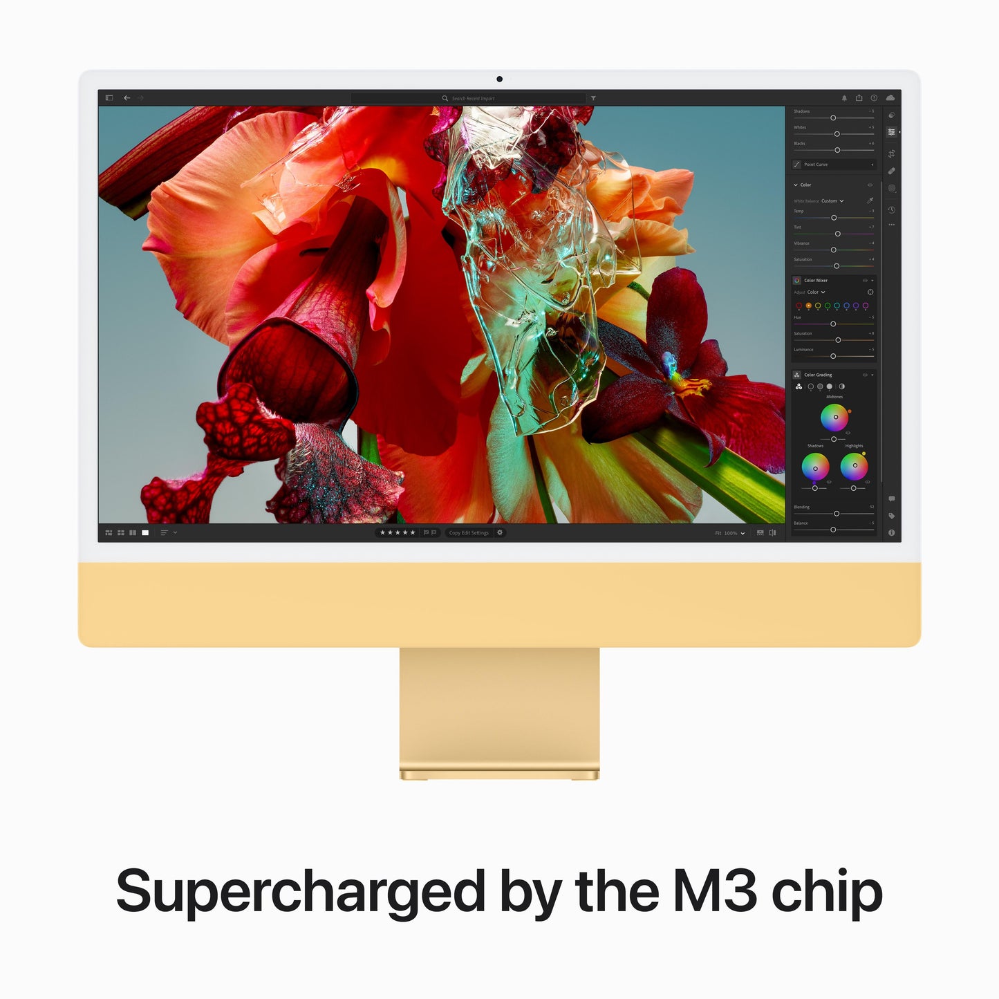 24-inch iMac with Retina 4.5K display: Apple M3 chip with 8?core CPU and 10?core GPU, 256GB SSD - Yellow