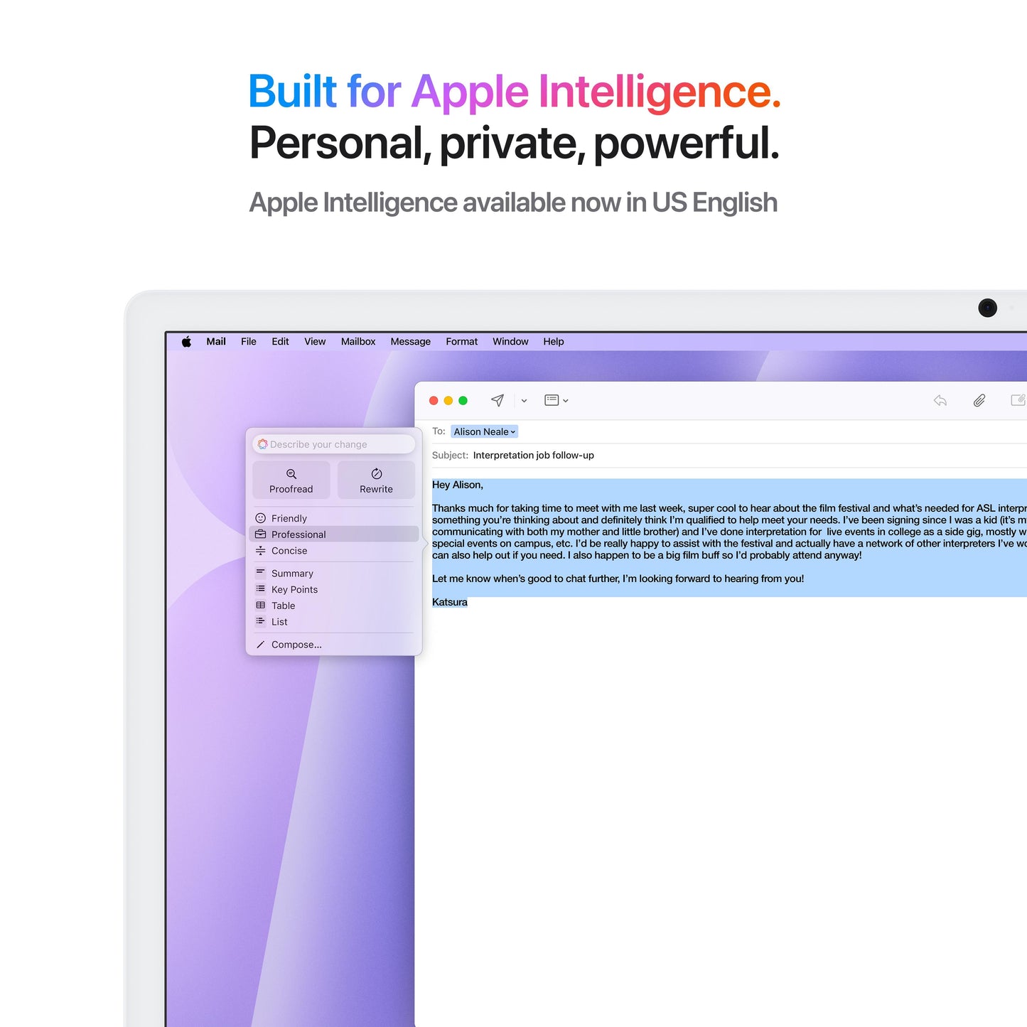 24-inch iMac with Retina 4.5K display: Apple M4 chip with 8-core CPU and 8-core GPU, 256GB SSD - Purple