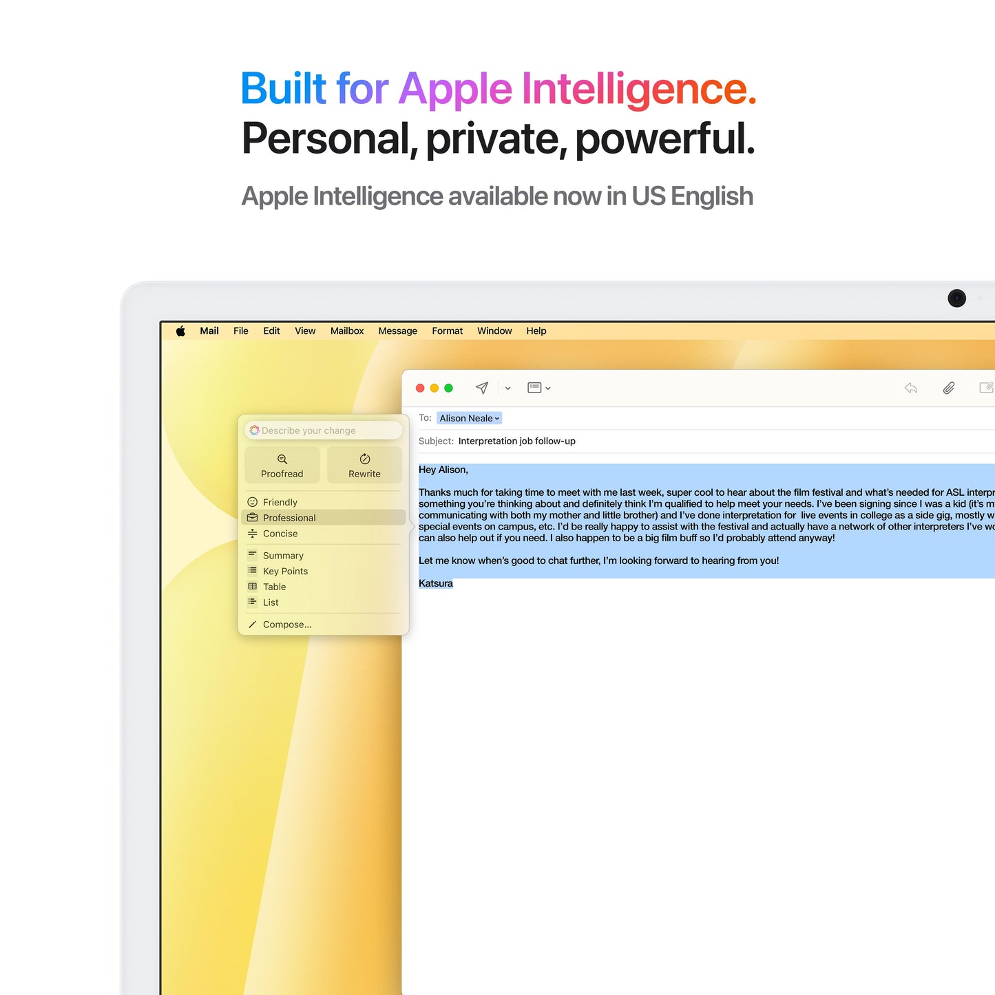 24-inch iMac with Retina 4.5K display: Apple M4 chip with 10-core CPU and 10-core GPU, 256GB SSD - Yellow