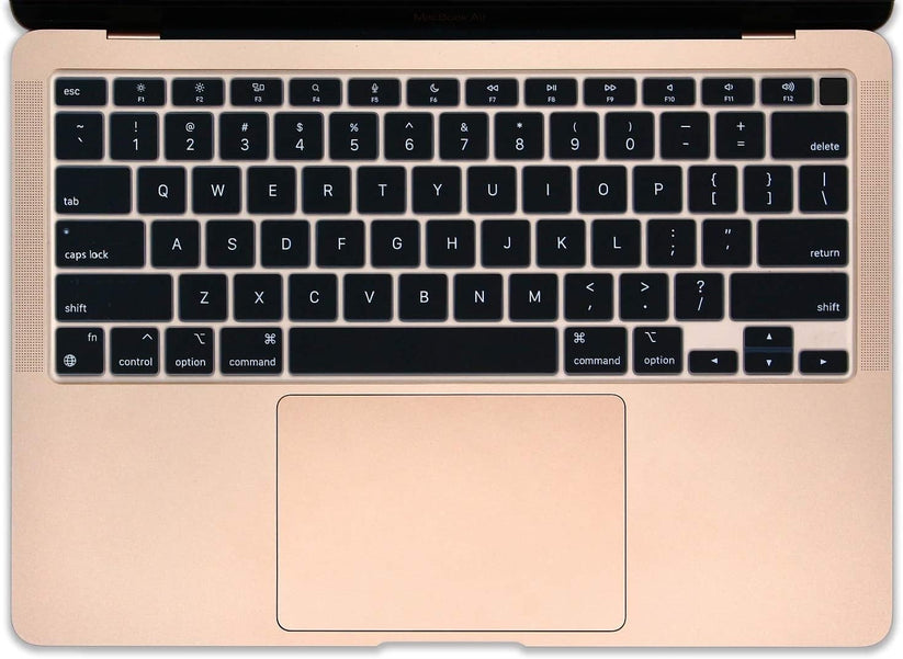 vaku-luxos®-macbook-keyboard-protective-skin-compatible-with-macbook-air-13-inch-apple-m1-chip-with-8-core-cpu-and-7-core-gpu-silicon-black8905129020651