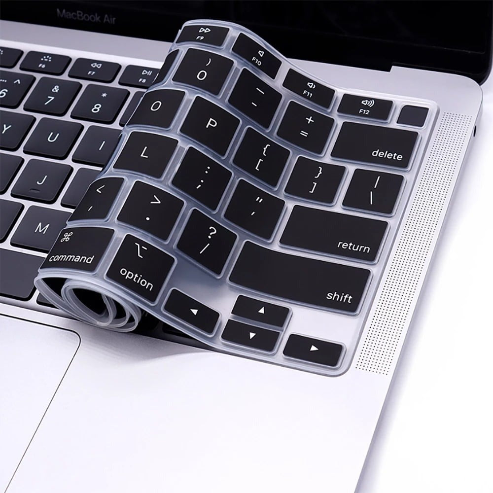 vaku-luxos®-macbook-keyboard-protective-skin-compatible-with-macbook-air-13-inch-apple-m1-chip-with-8-core-cpu-and-7-core-gpu-silicon-black8905129020651