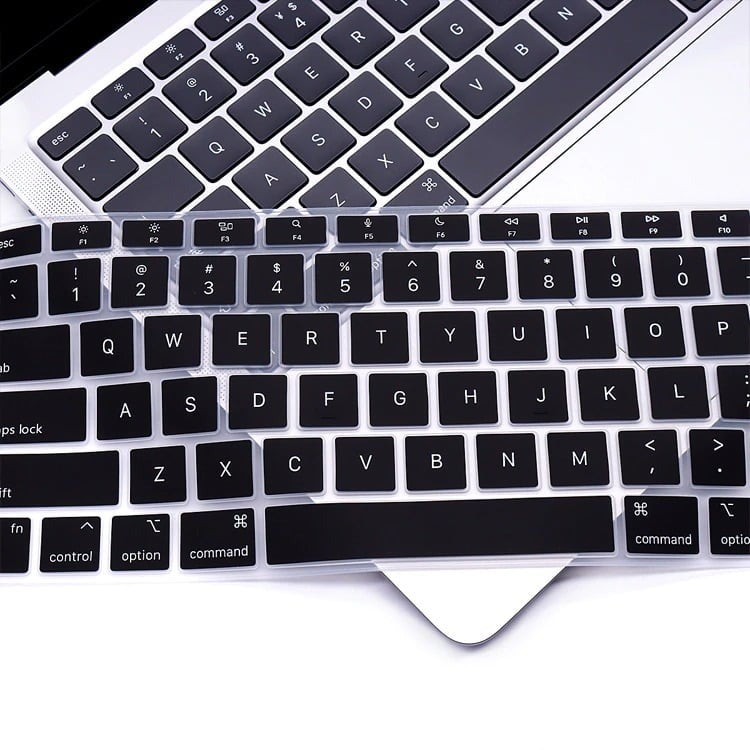 vaku-luxos®-macbook-keyboard-protective-skin-compatible-with-macbook-air-13-inch-apple-m1-chip-with-8-core-cpu-and-7-core-gpu-silicon-black8905129020651