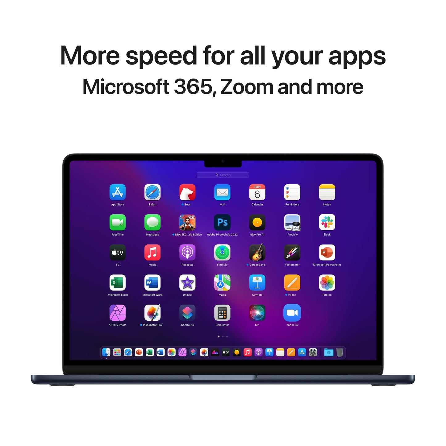 15-inch MacBook Air: Apple M2 chip with 8core CPU and 10core GPU 16GB, 256GB SSD - Midnight