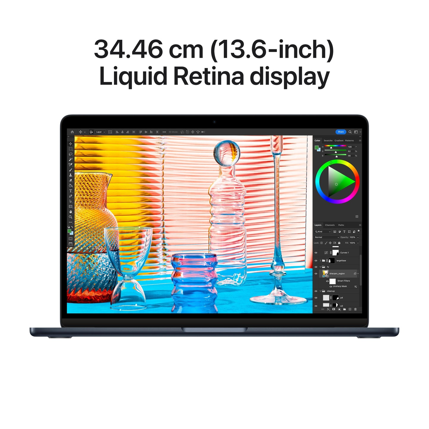 15-inch MacBook Air: Apple M2 chip with 8core CPU and 10core GPU 16GB, 256GB SSD - Midnight