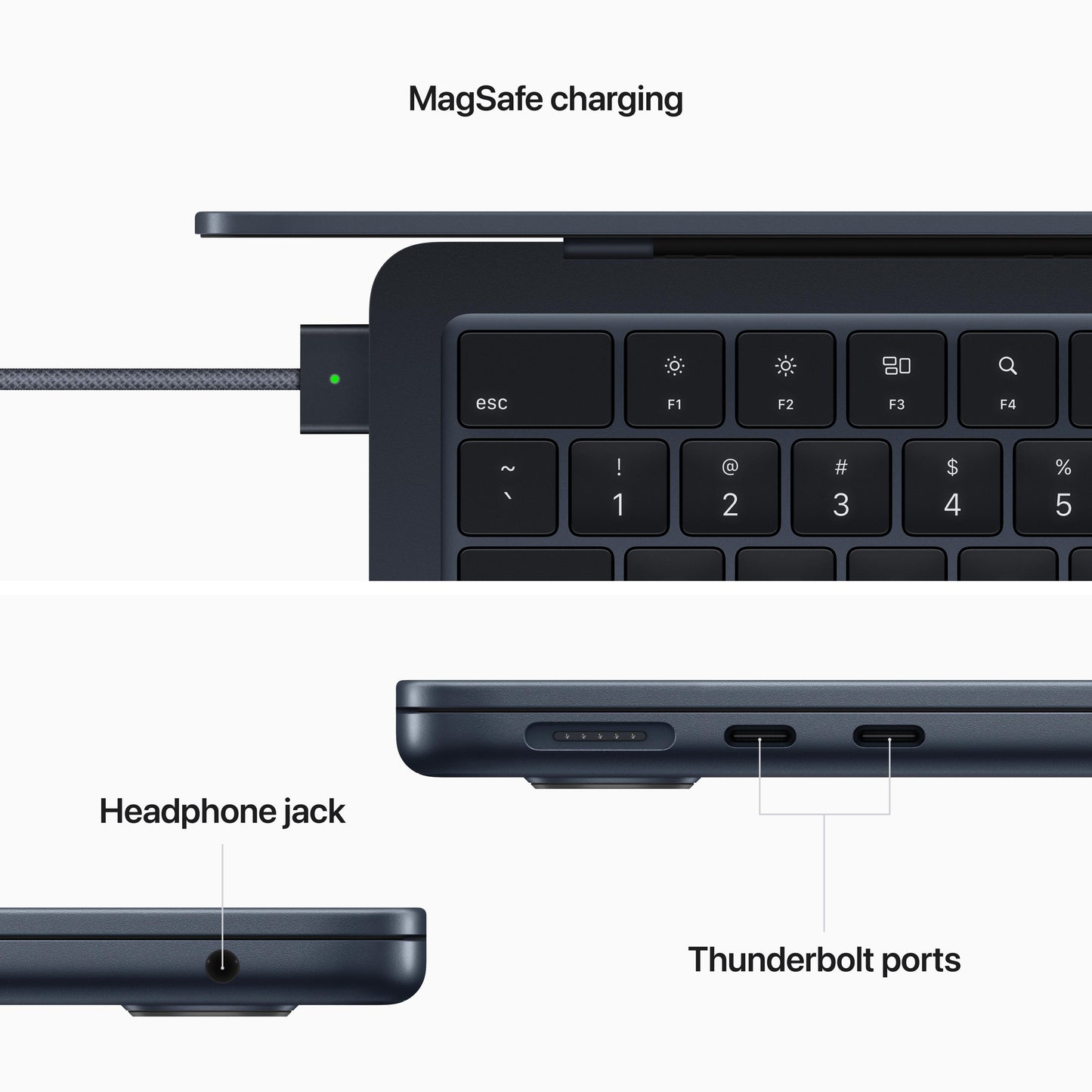 15-inch MacBook Air: Apple M2 chip with 8core CPU and 10core GPU 16GB, 256GB SSD - Midnight